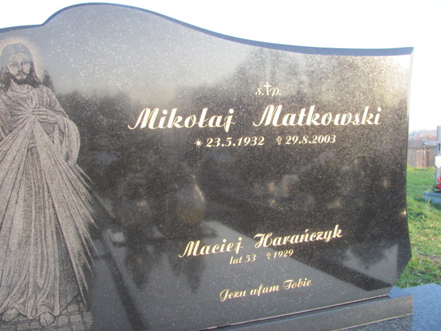 Mikołaj Matkowski 1932 Frydrychowice - Grobonet - Wyszukiwarka osób pochowanych